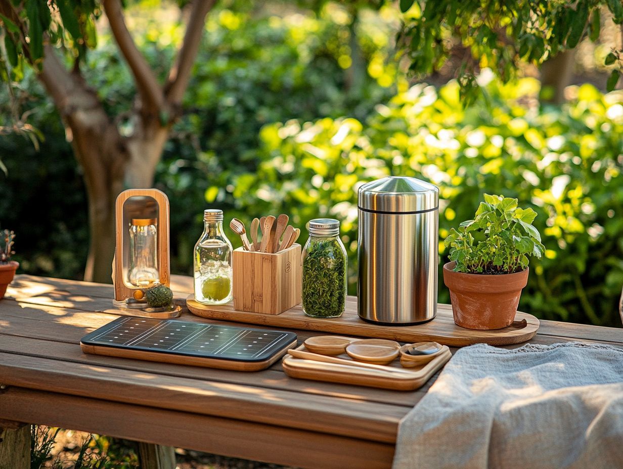 Eco-friendly outdoor accessories that promote sustainability and save money.