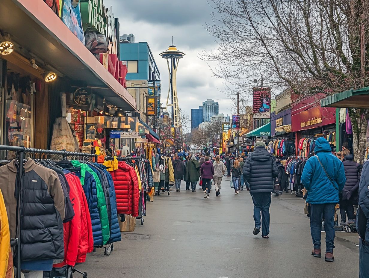 Image showing frequently asked questions about outdoor clothing shops in Seattle