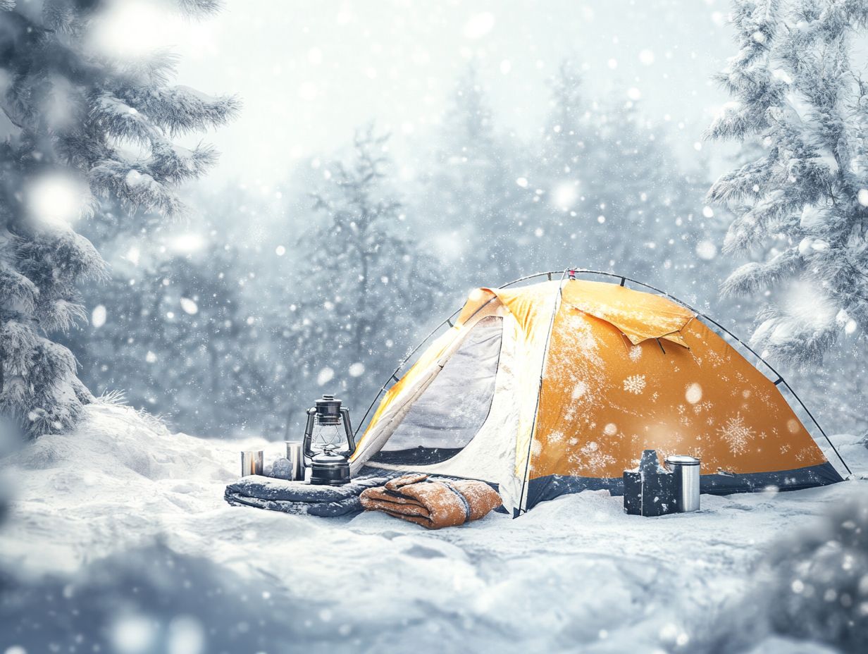 Illustration of winter camping FAQ section