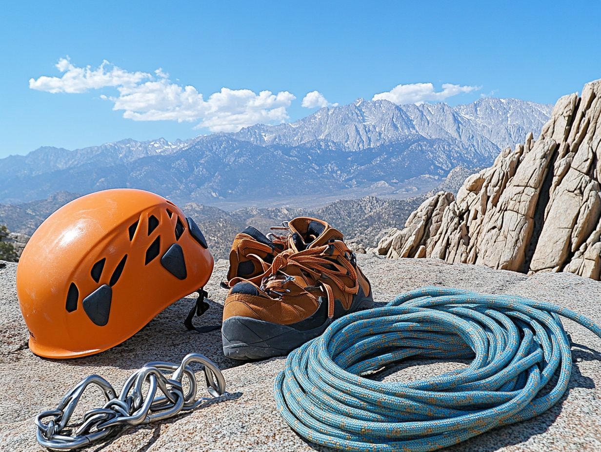 An overview of various climbing types displayed visually