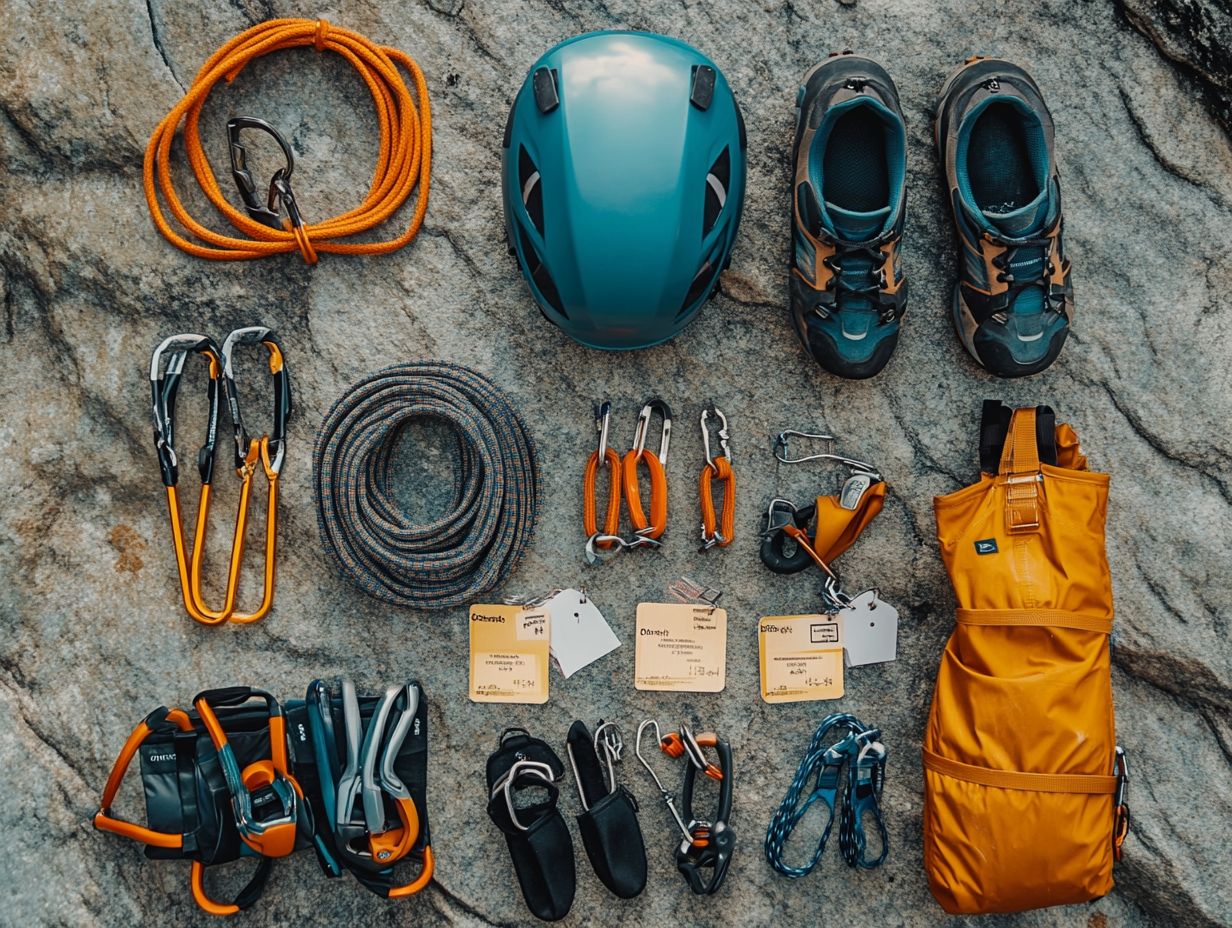 A collection of affordable climbing gear options