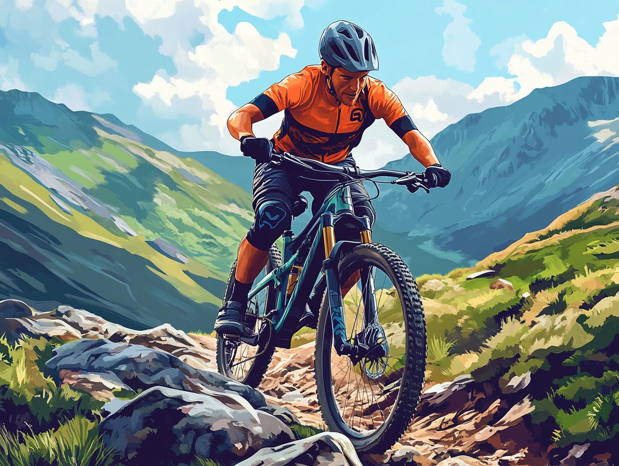 An example of mountain biking apparel showcasing visibility features.