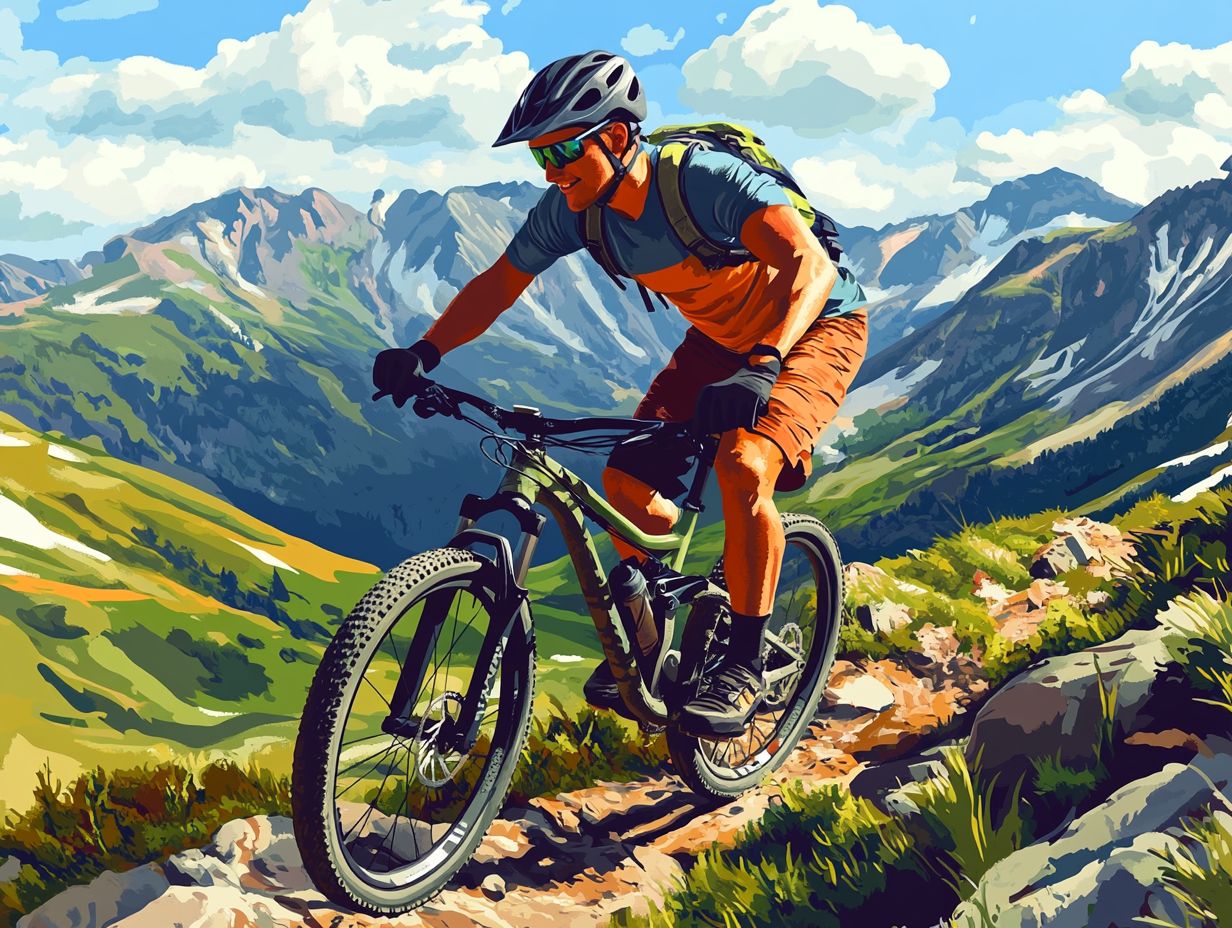 Visual representation of material and construction in mountain biking gear