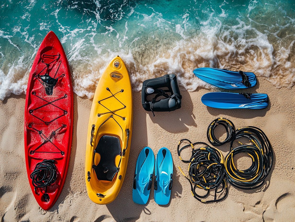 Image showing essential gear for white water rafting.