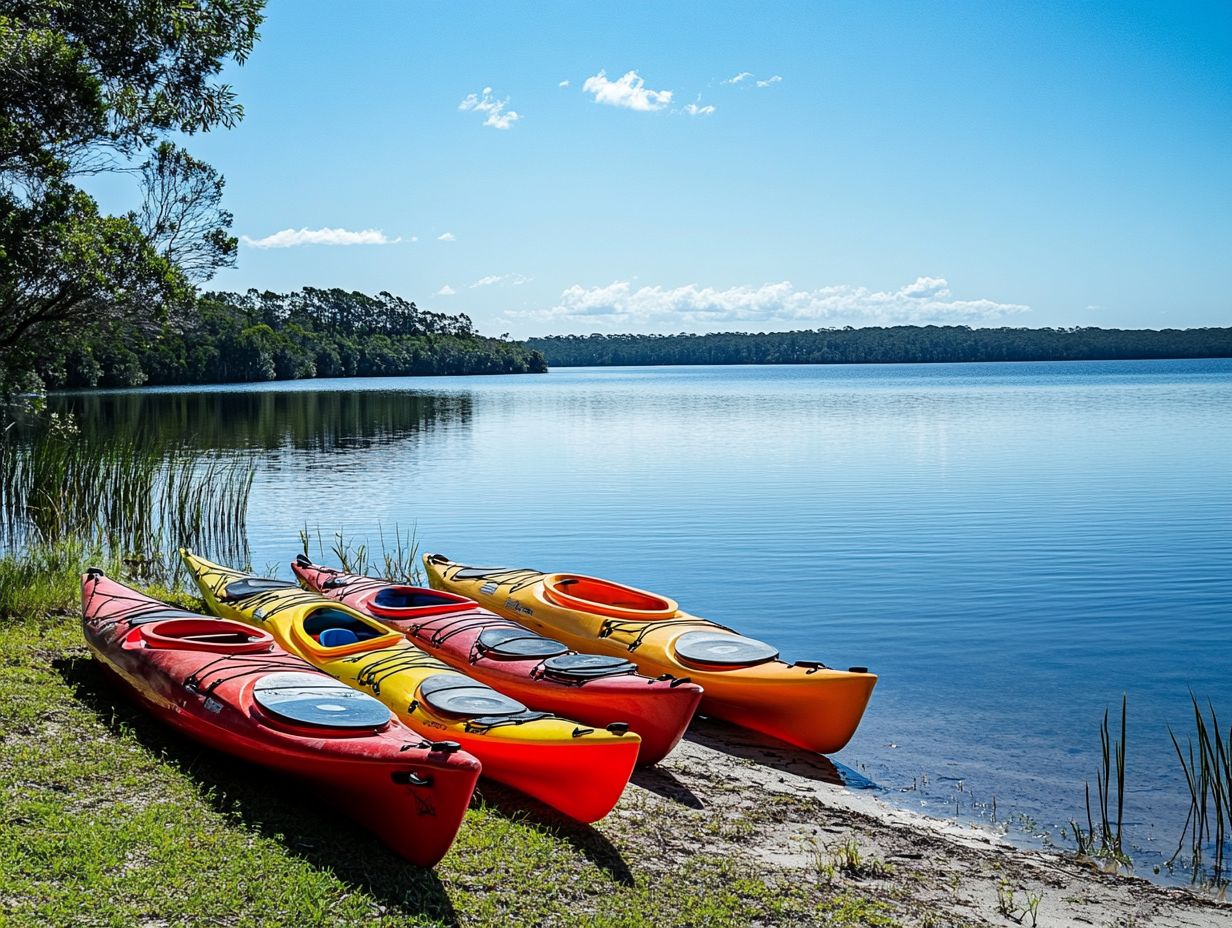 Diverse selection of kayaks available for every adventurer!