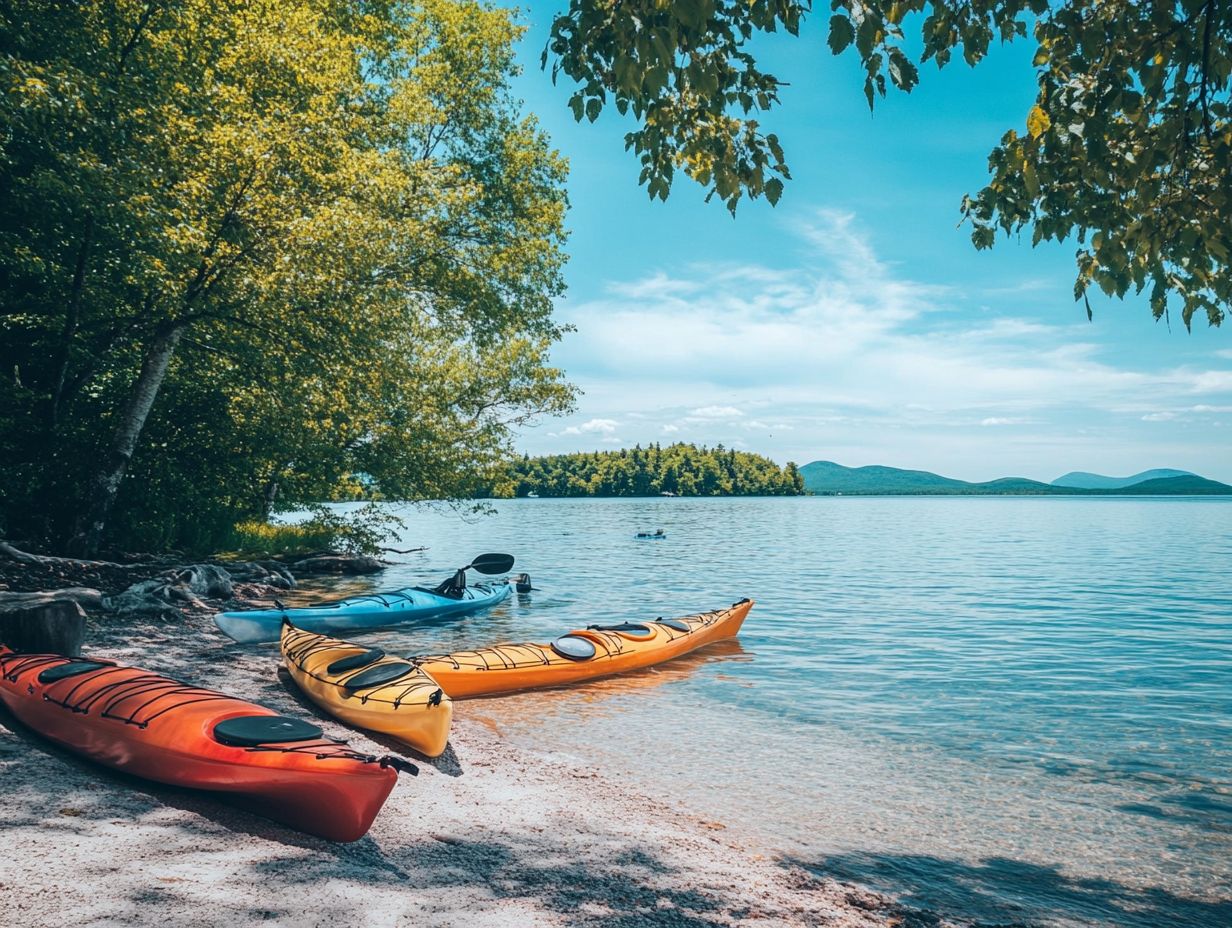 A kayak demonstrating stability and maneuverability on calm waters