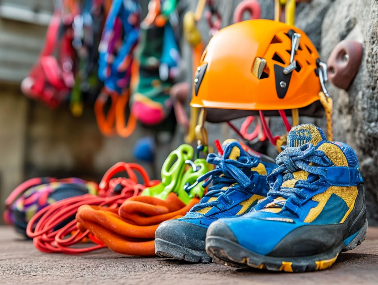 Climbing gear essentials for kids