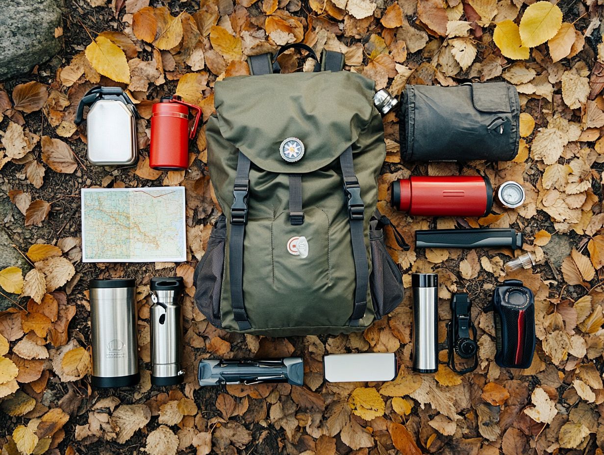 Image showing essential accessories for safe hiking