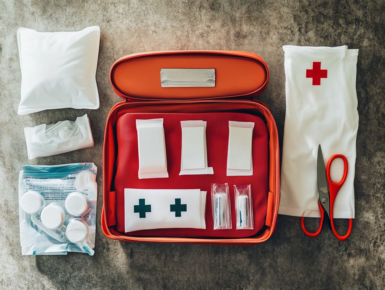 Essential first-aid items: Scissors and Tweezers