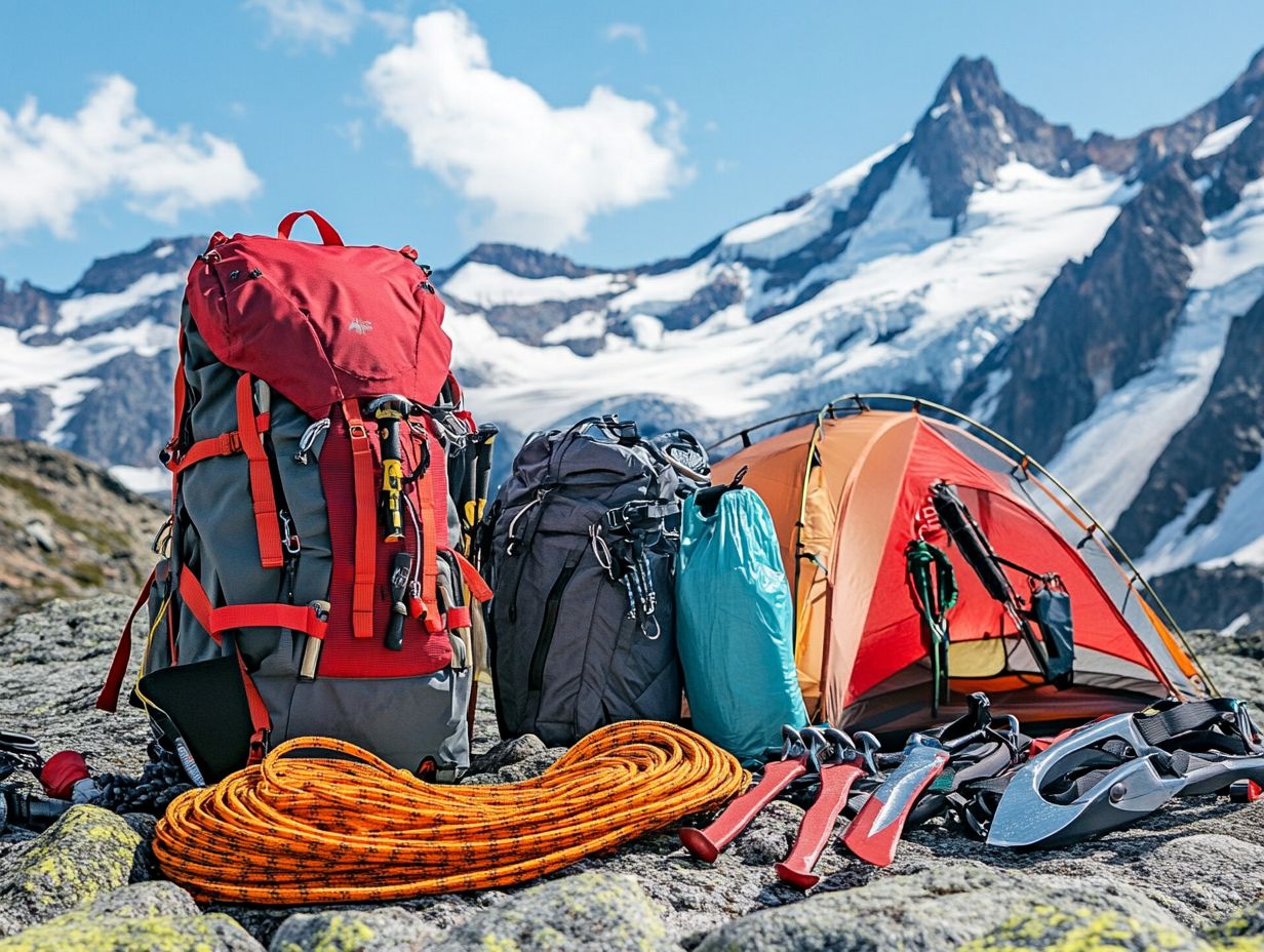 A well-stocked first aid kit for mountaineering