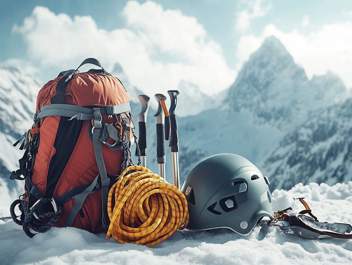 Ice climbing gear essential for safe navigation in challenging conditions