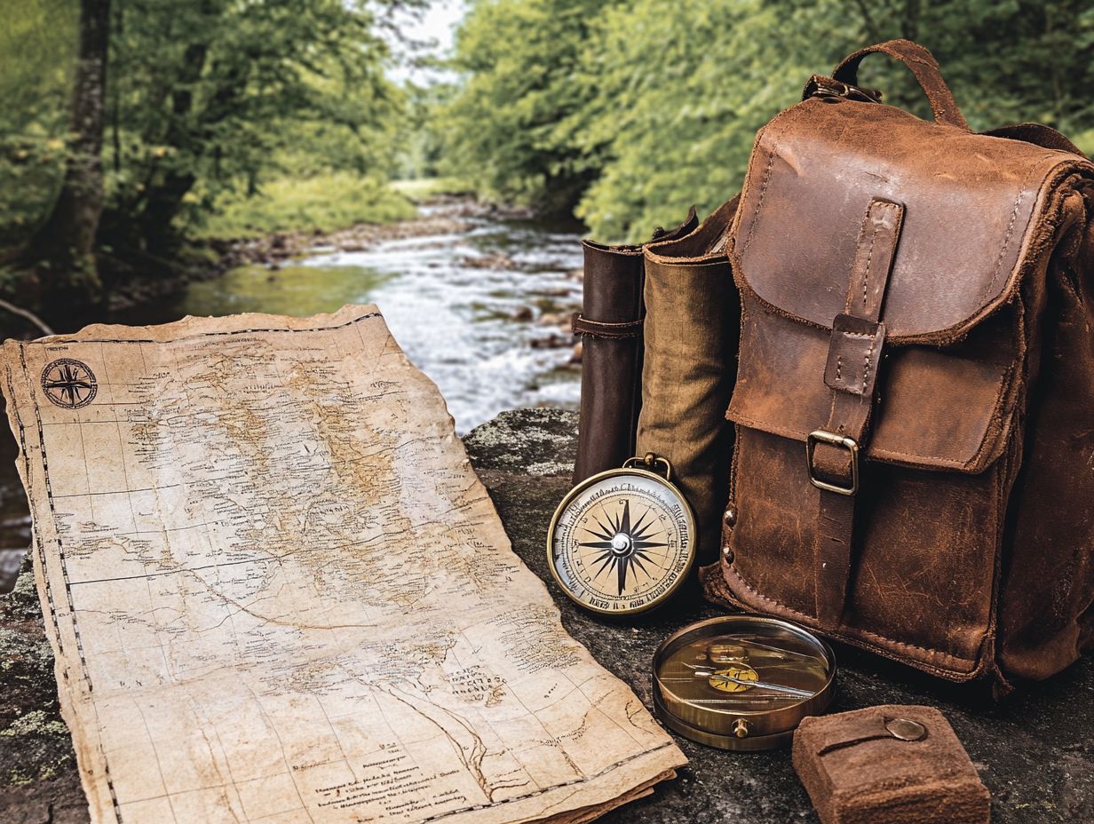 An assortment of survival gear including first aid kits and tools