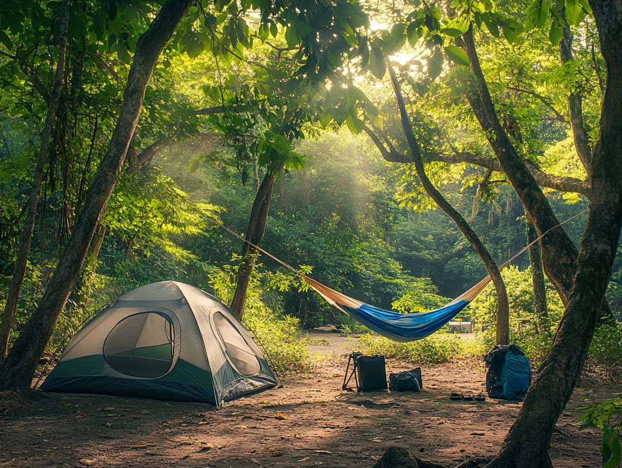 Image illustrating different types of camping trips.