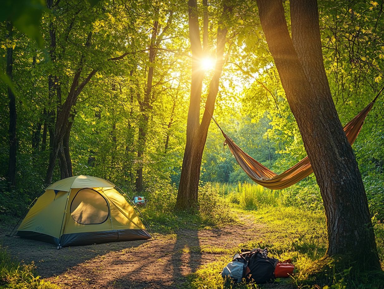 A comparison of tent and hammock camping in various weather conditions