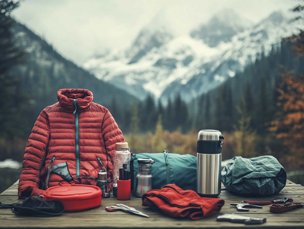 How do I determine the temperature rating for survival gear?