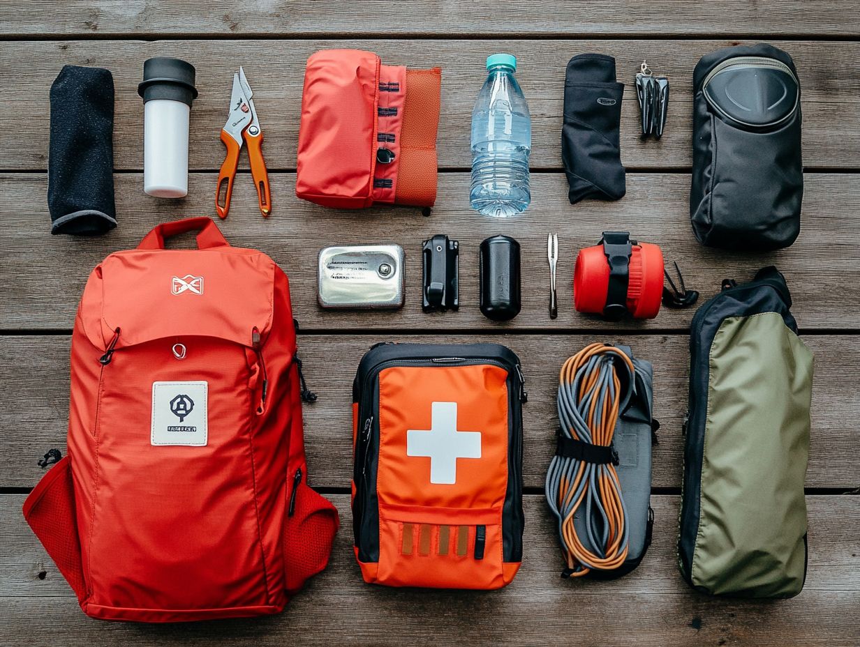 Visual representation of durability, weight, and compatibility factors in backpack accessories