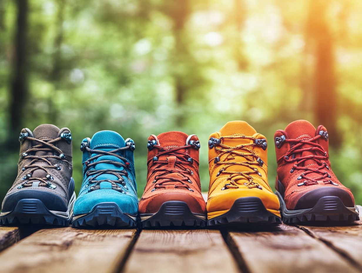 Person trying on hiking shoes for comfort and fit