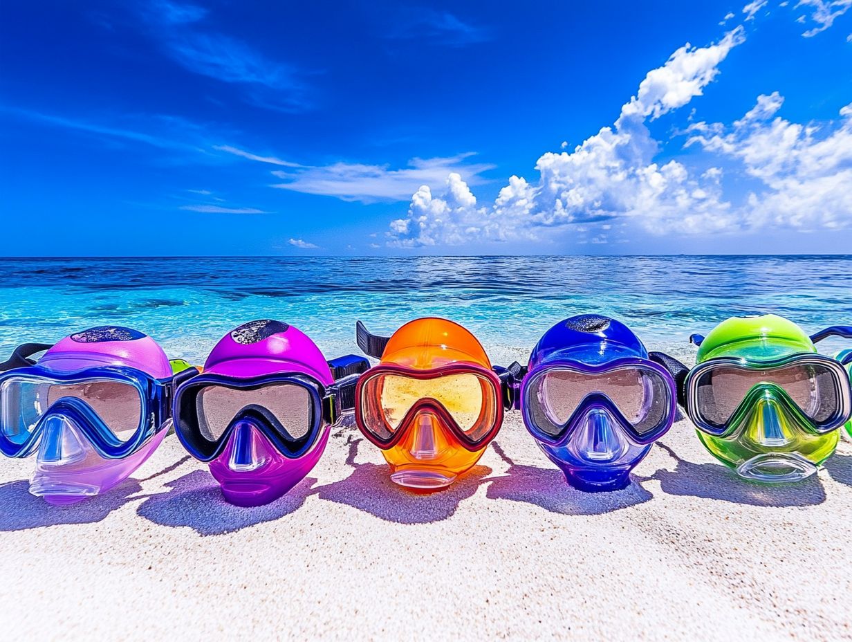 Infographic summarizing how to choose the right snorkel mask.