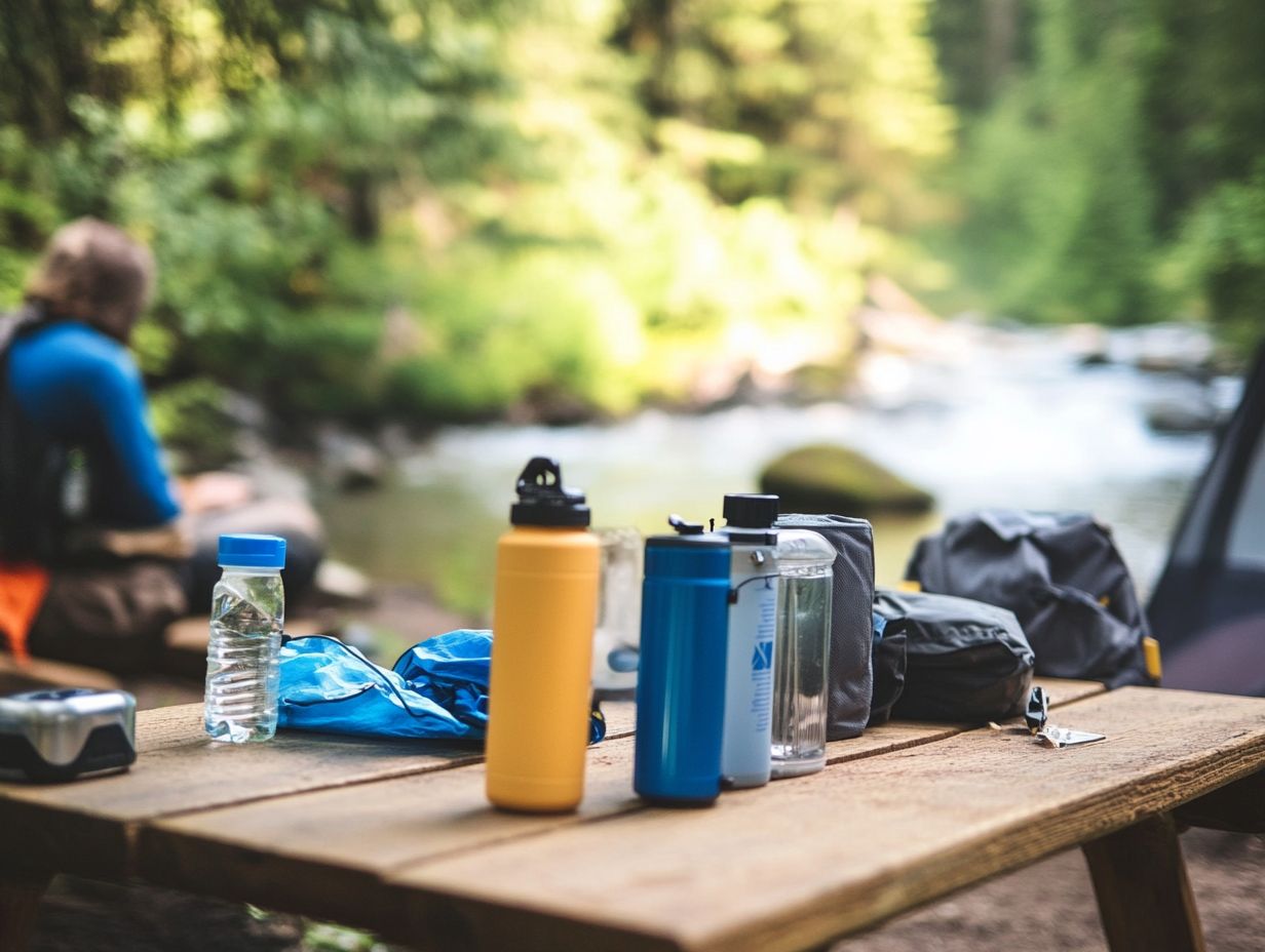 What factors should I consider when choosing a water filter for camping?