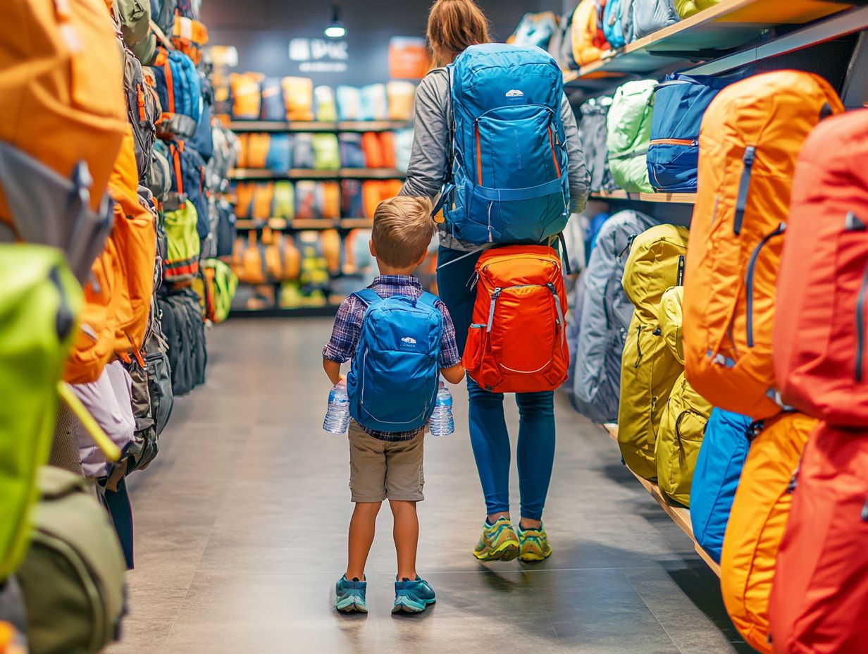 Kids learning about quality and functionality of outdoor gear