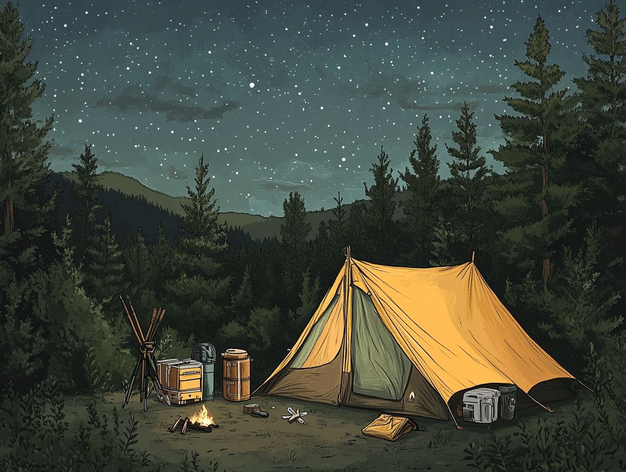 What are the essential survival gear items to bring for a camping trip?