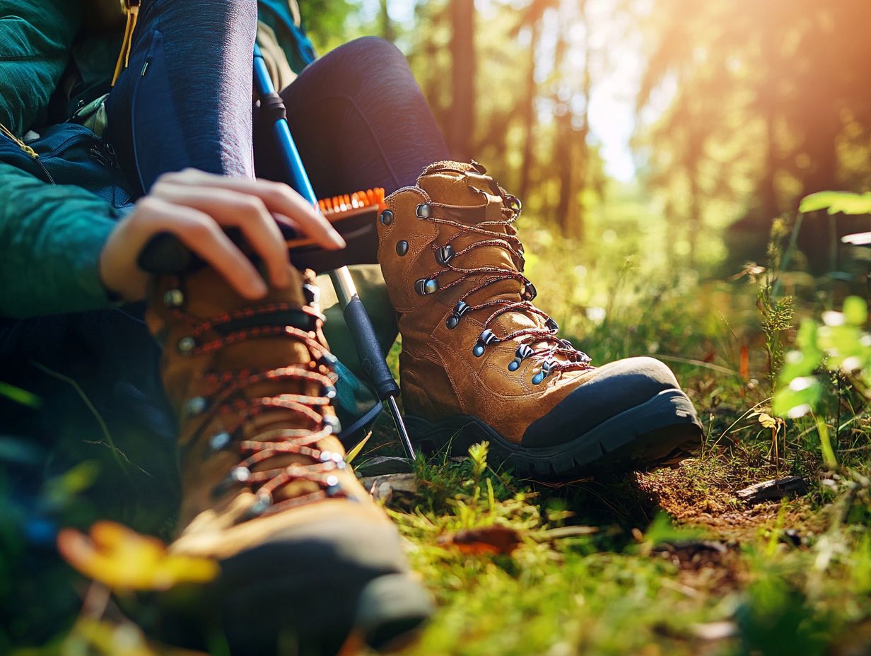 Image showing how to store hiking gear properly