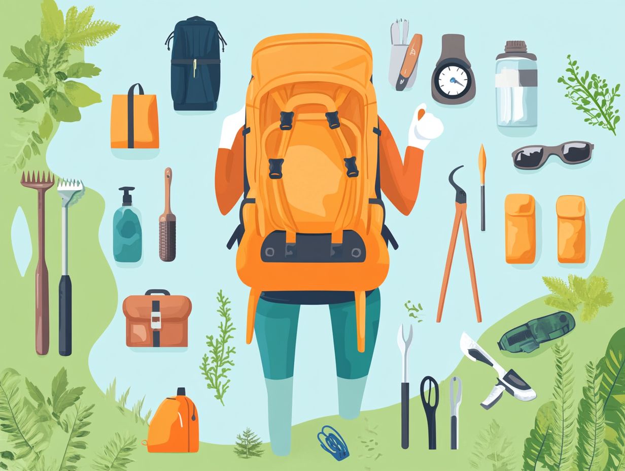 Visual summary of key tips for outdoor gear maintenance