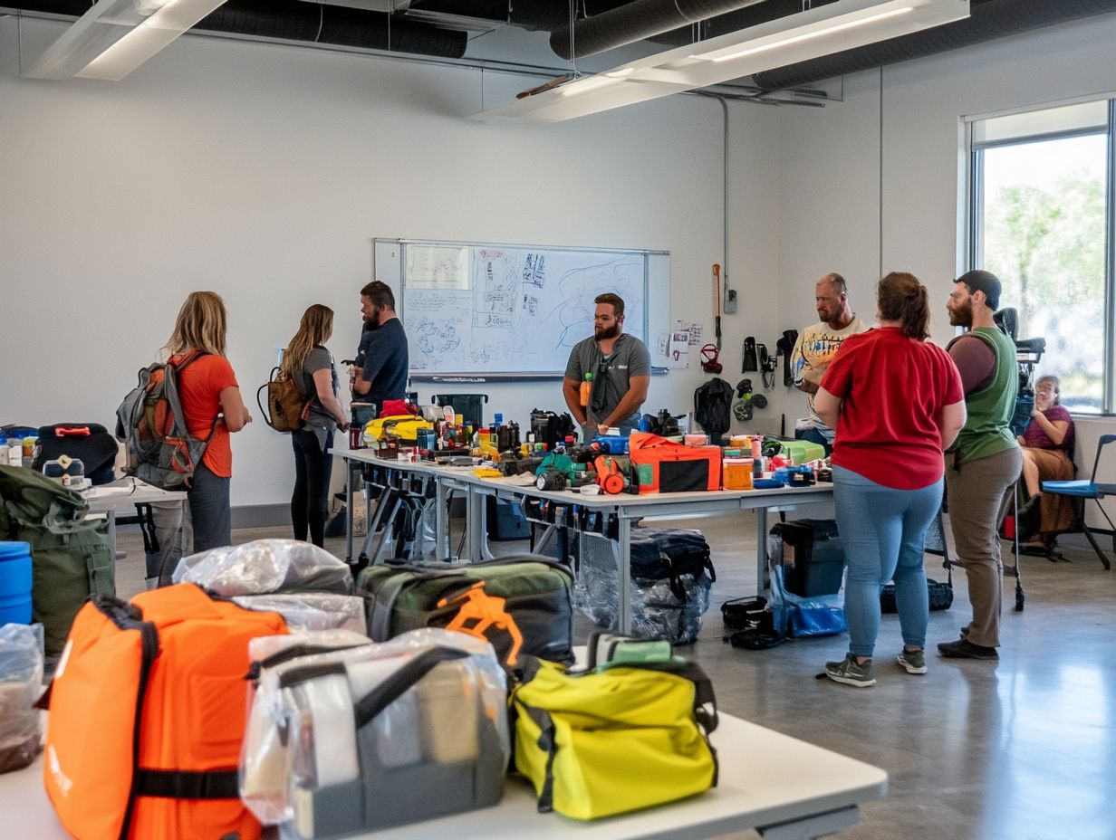 Participants engaging in a Survival Gear Workshop