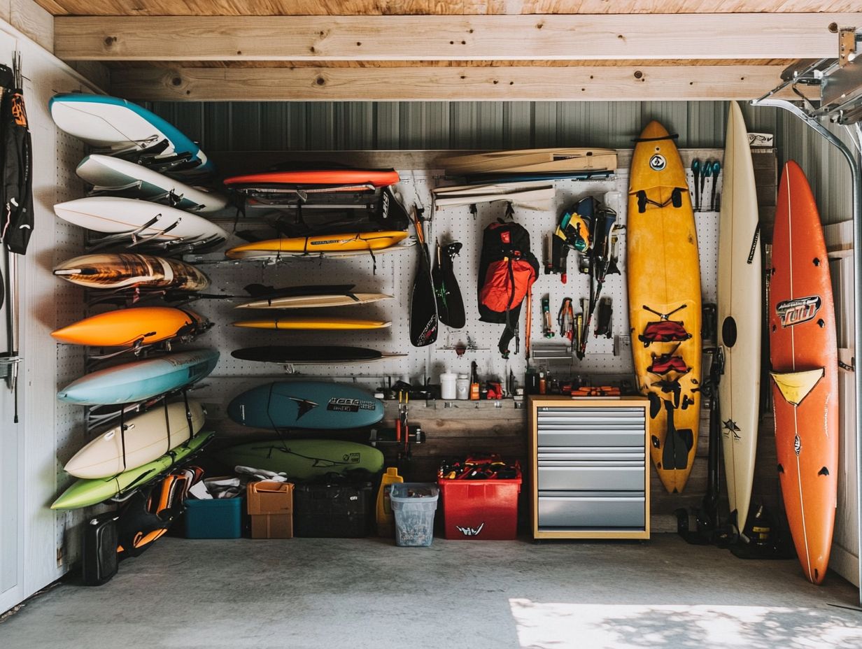 Organizing Equipment for Different Water Sports