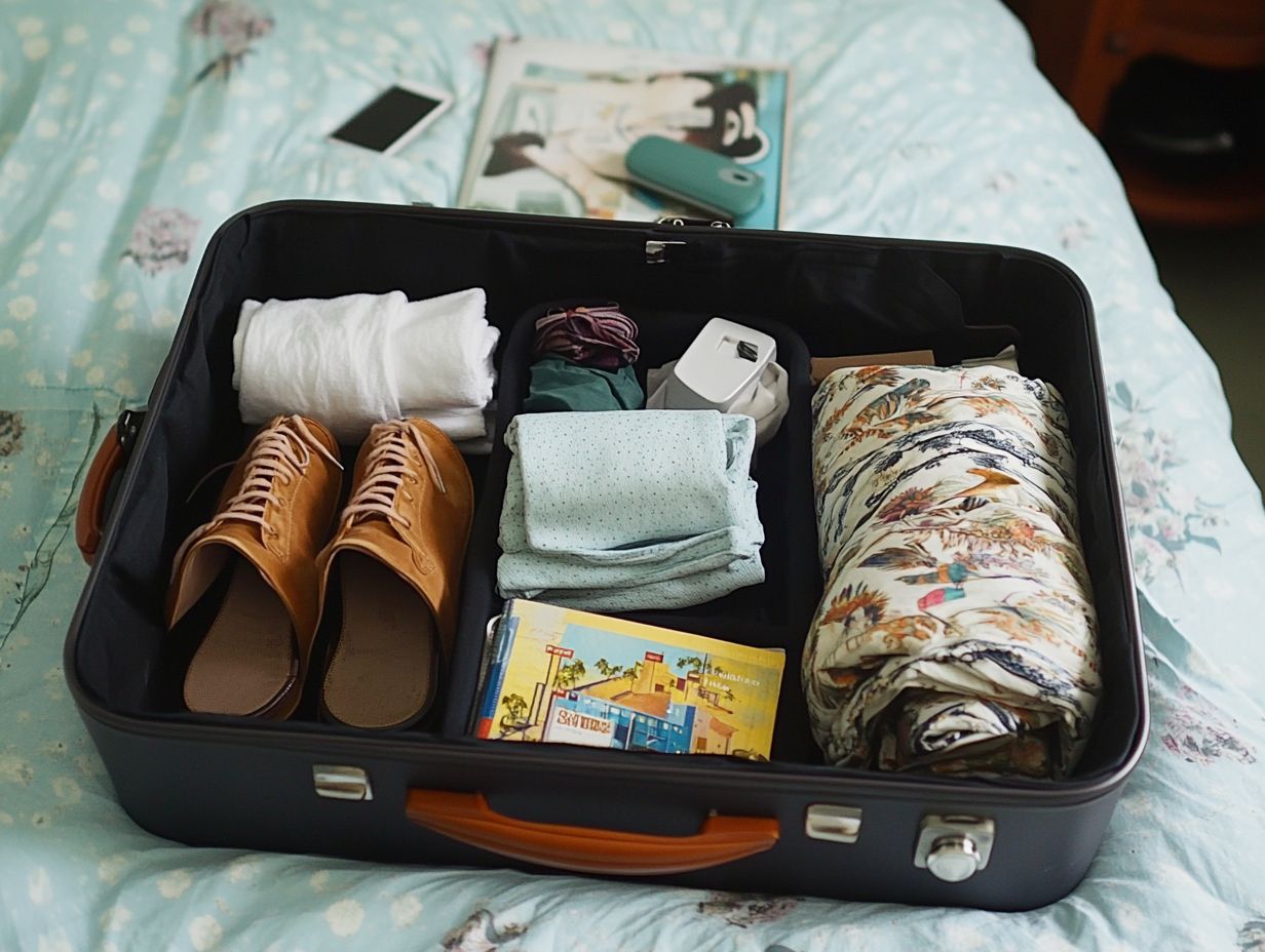 Key Takeaways related to packing for a weekend trip