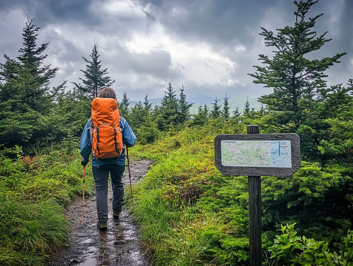 Packing for changing weather on hikes