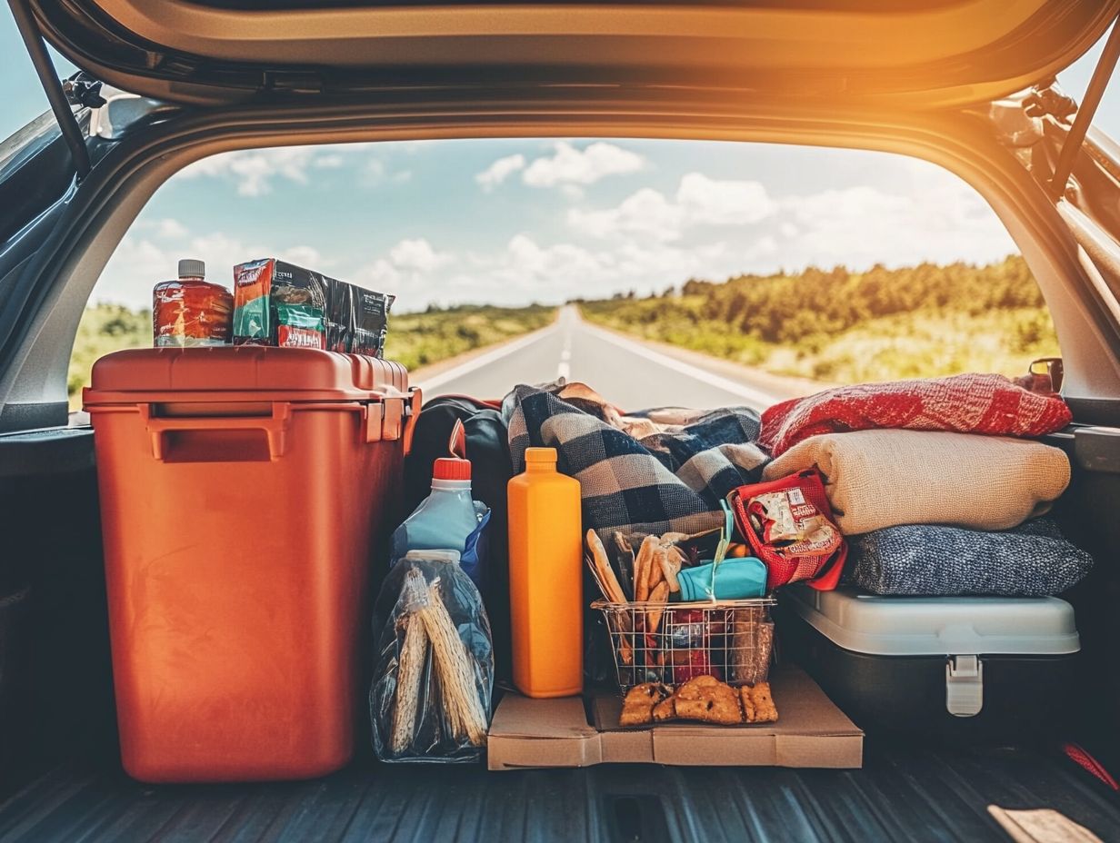 What gear do I need to prepare for a road trip?