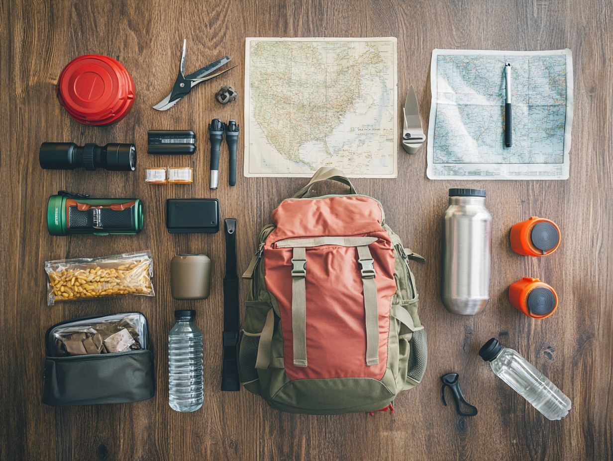 Considerations for preparing survival gear for emergencies