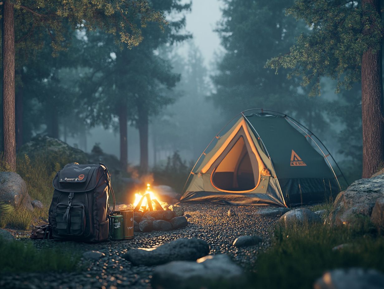 A family enjoying a safe camping experience