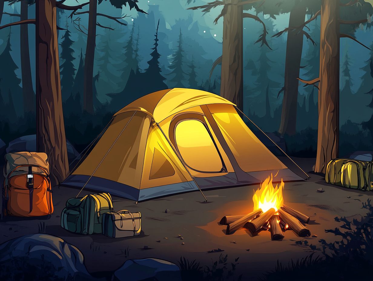 Should I keep valuable items in my tent or in my car?