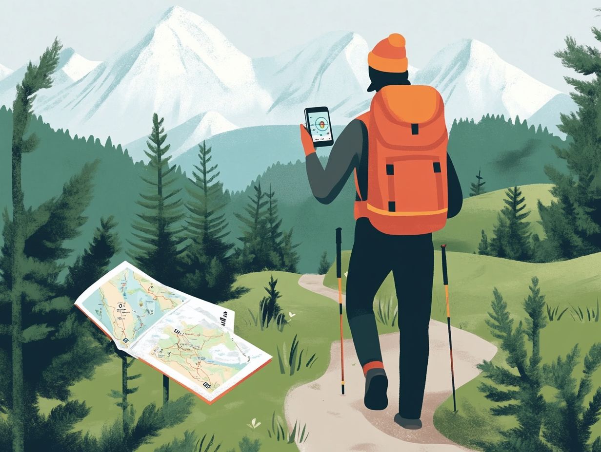 Infographic on Frequently Asked Questions about Navigation Apps for Hiking