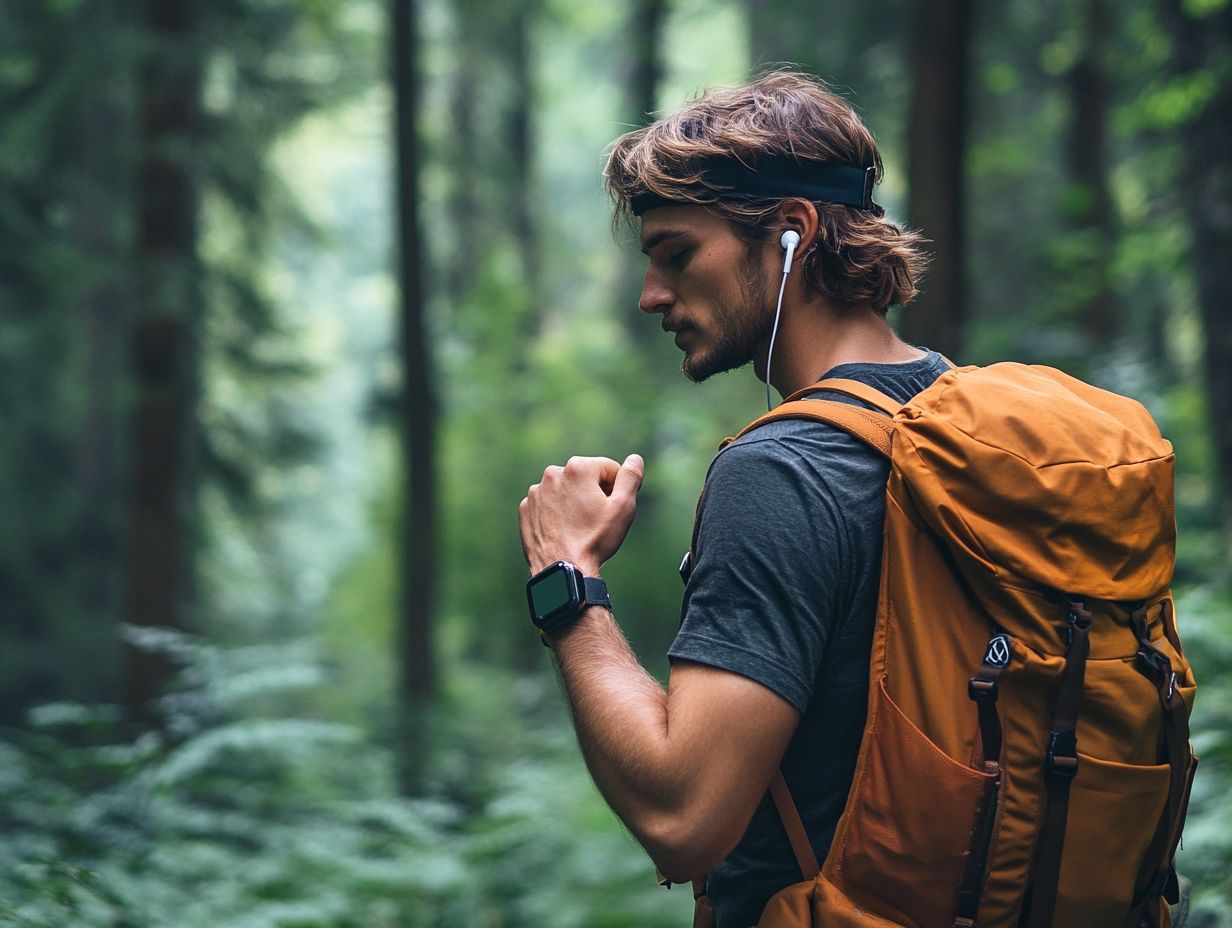 Wearable outdoor devices showcasing technology in nature