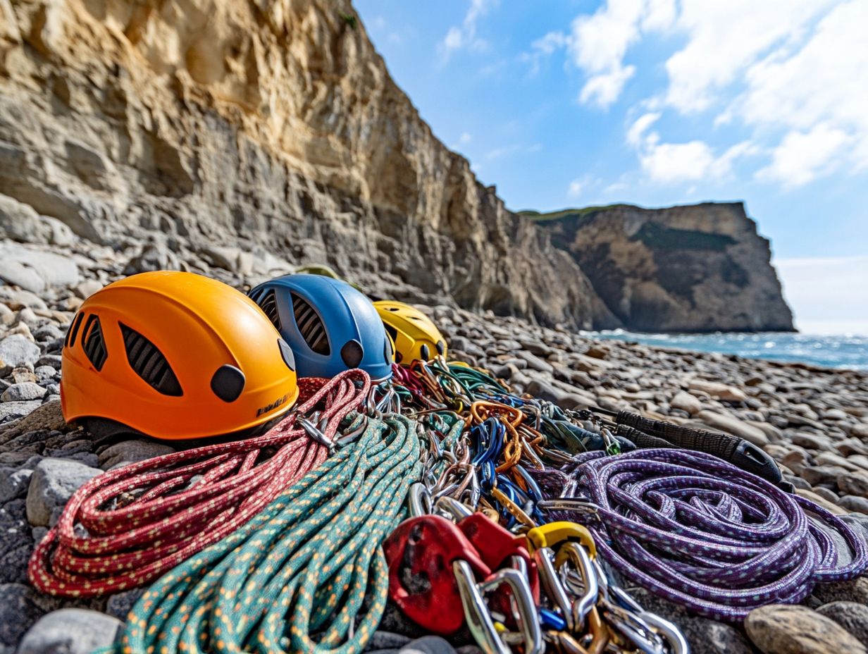 Image illustrating frequently asked questions about climbing gear