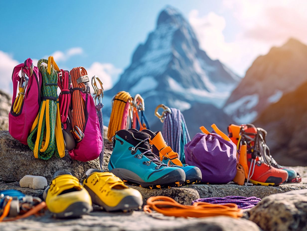 Image representing frequently asked questions about climbing gear for women.