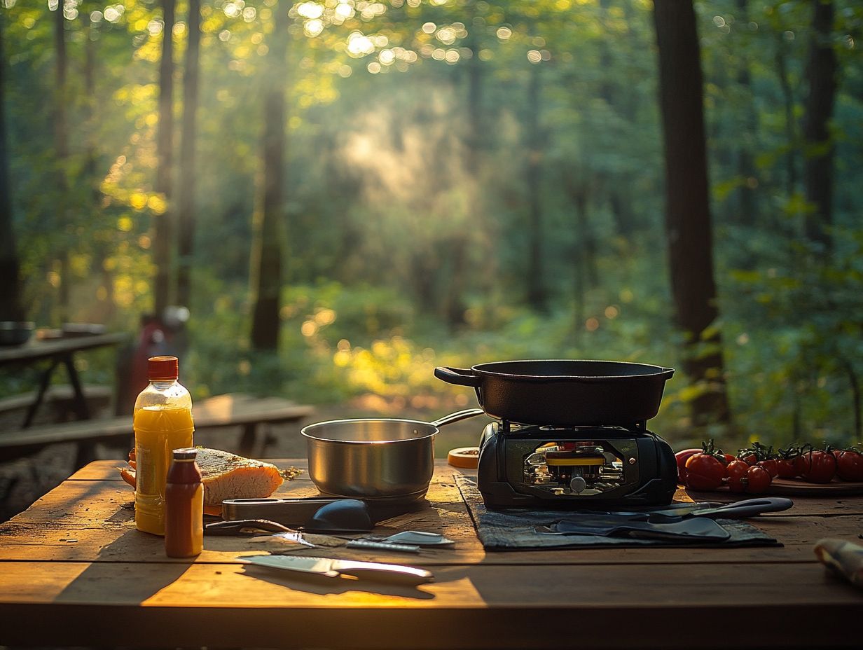 Image showing essential cooking gear for survival situations