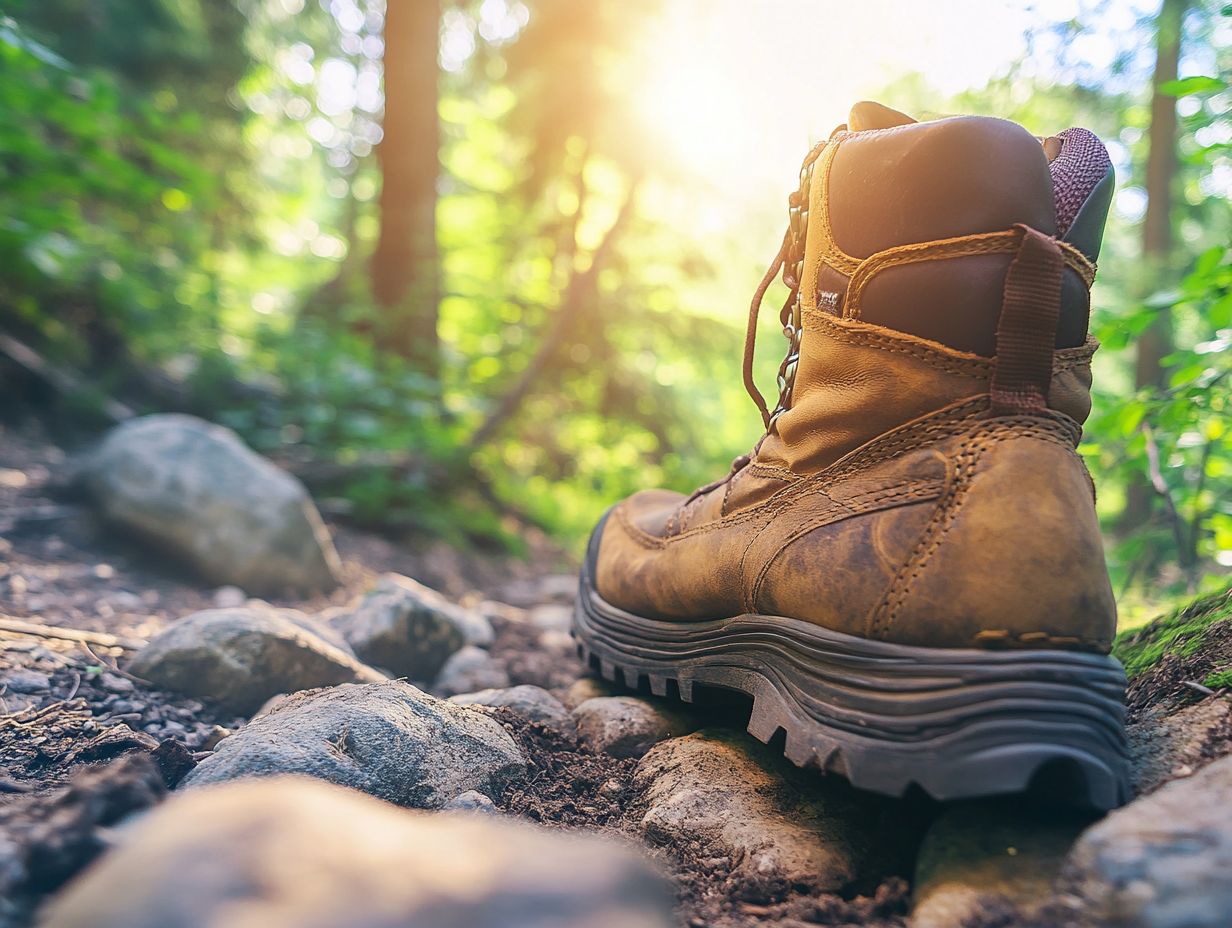 Image of various hiking boots for optimal fit on different terrains