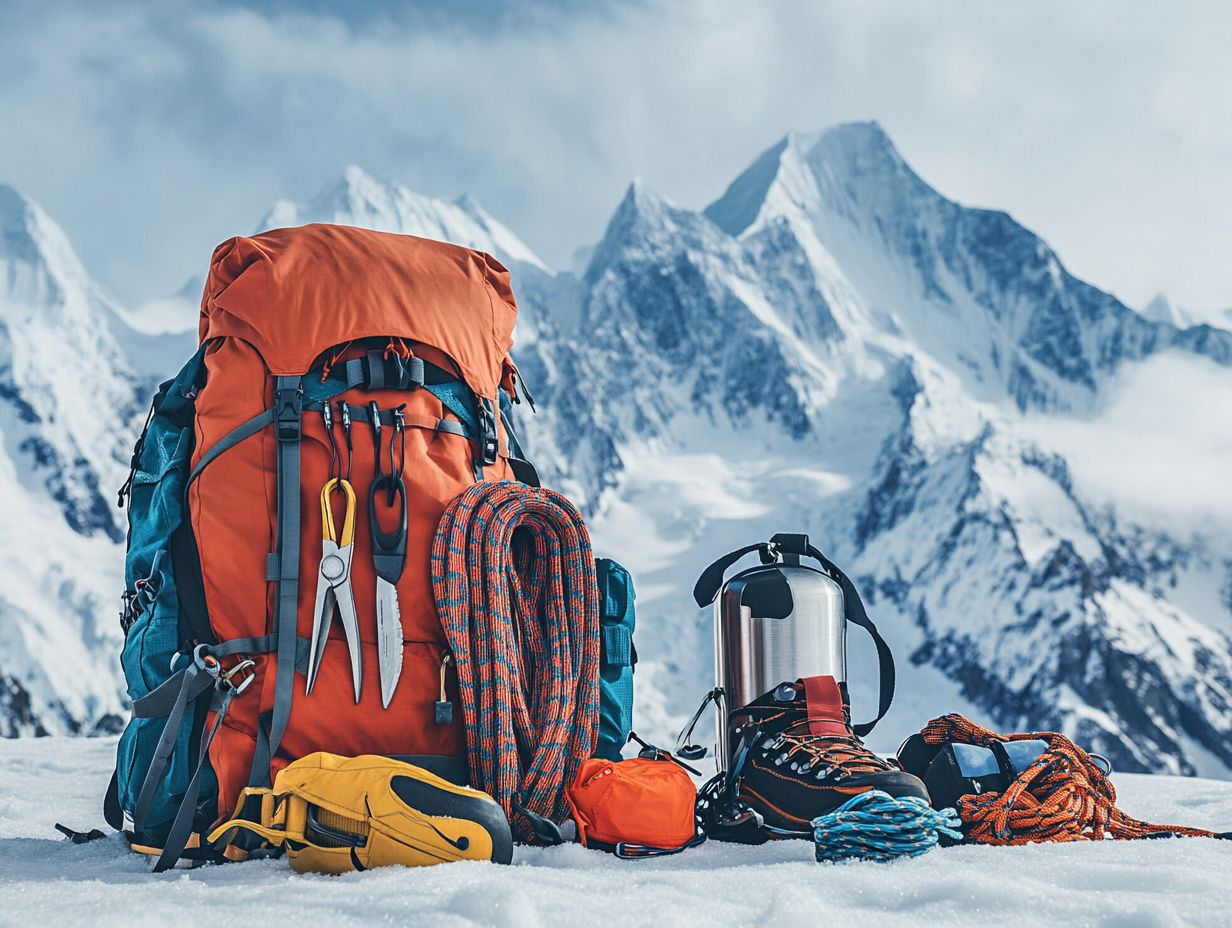 Infographic summarizing key takeaways for high-altitude survival gear.