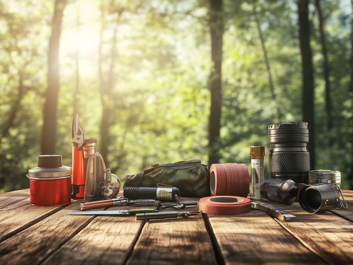 A person performing emergency repairs on camping gear