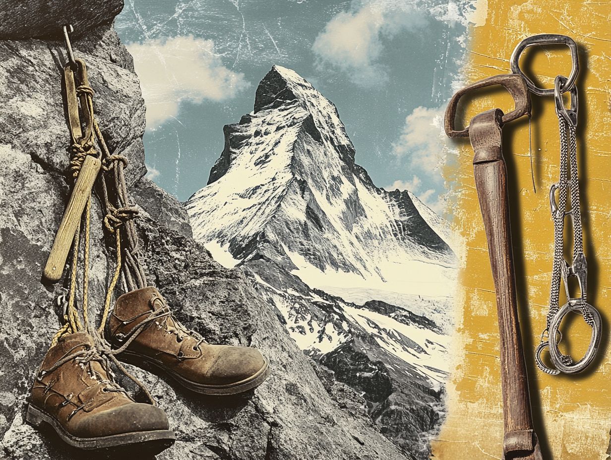 Illustration depicting frequently asked questions about climbing equipment