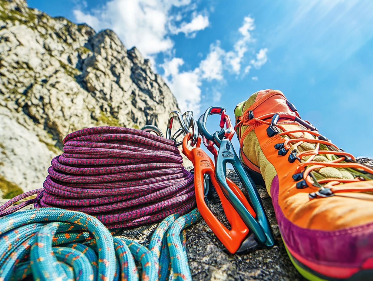 A visual guide to versatile climbing gear for various trips