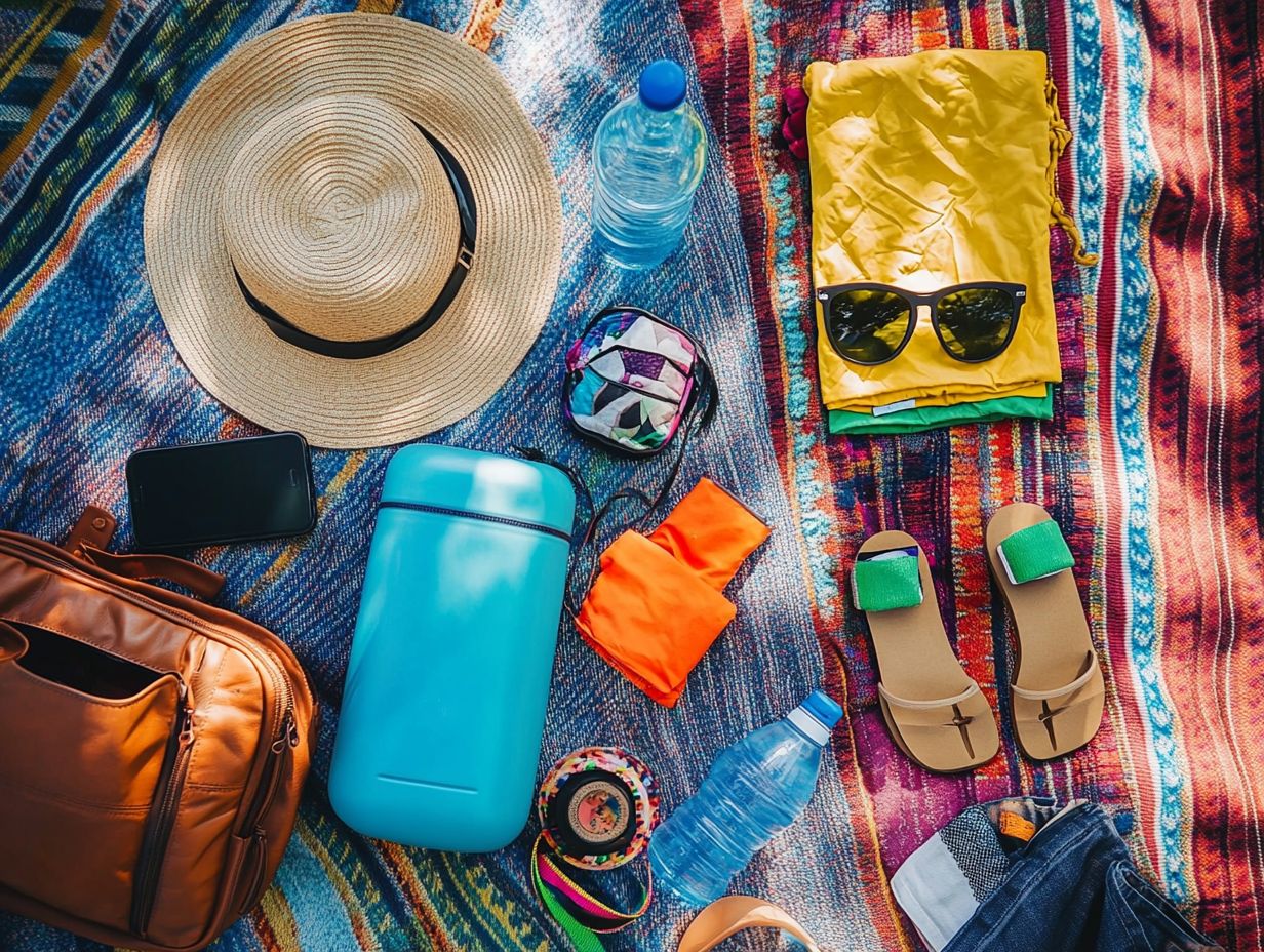 A person wearing light layers of clothing at a music festival