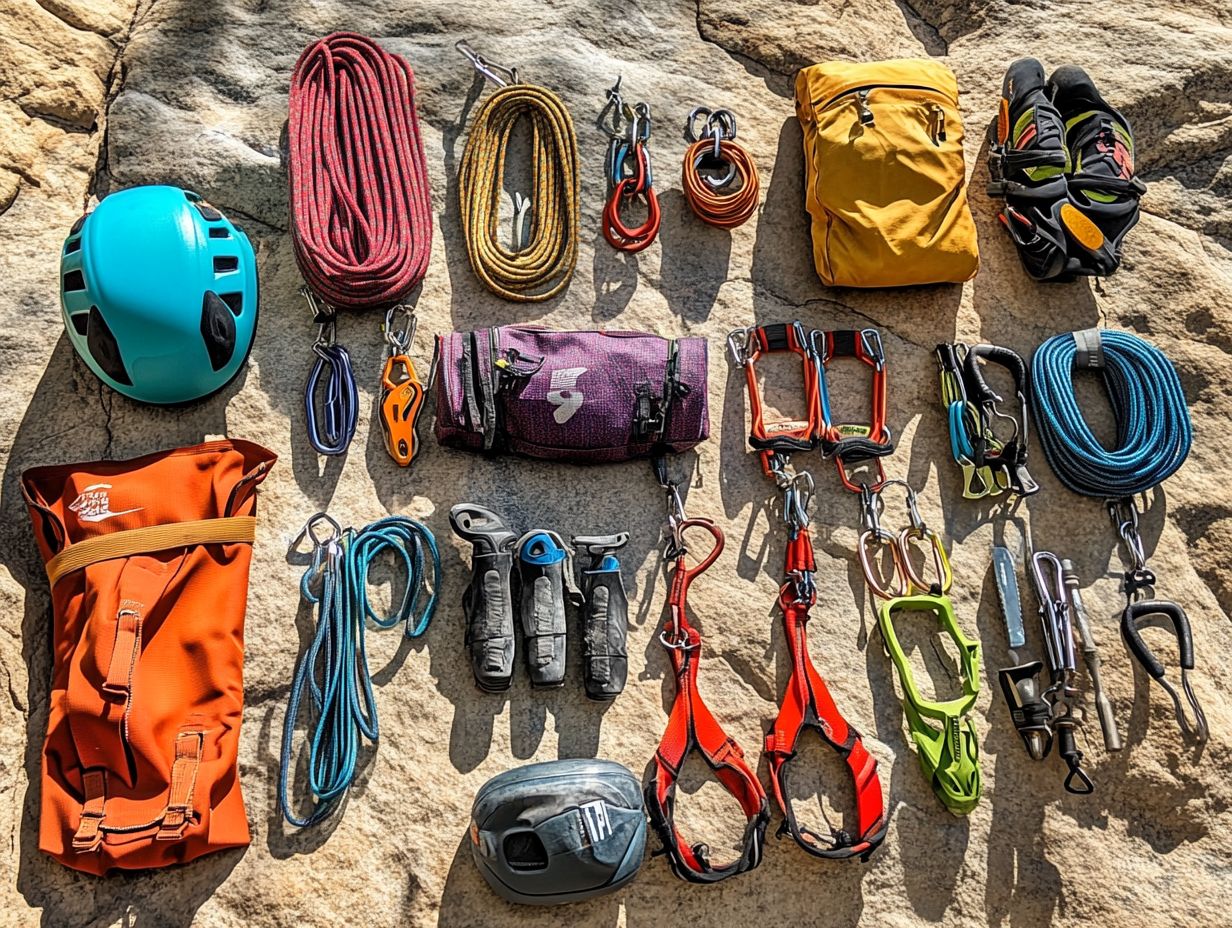 Illustration of frequently asked climbing gear questions