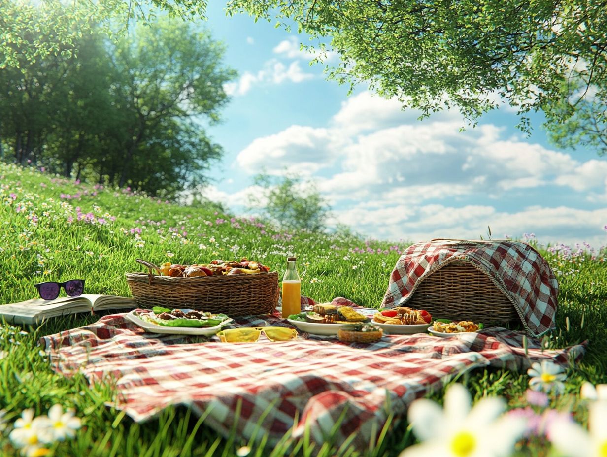 Visual guide to essential picnic accessories