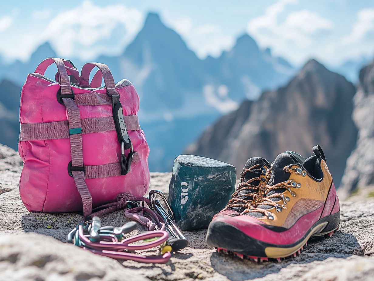 Lightweight and breathable climbing shirts designed for female climbers