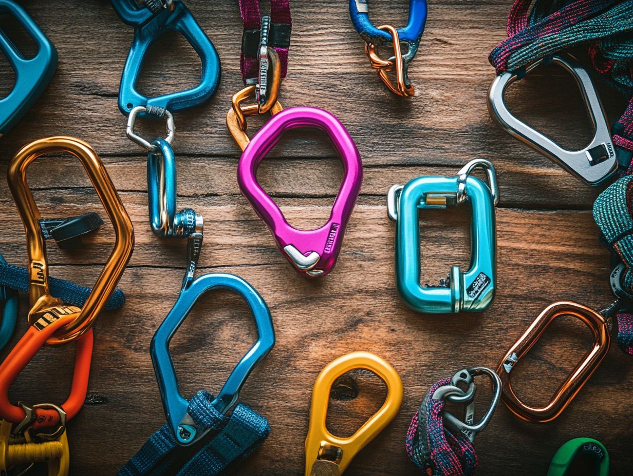 Image illustrating how to choose the right carabiner for climbing